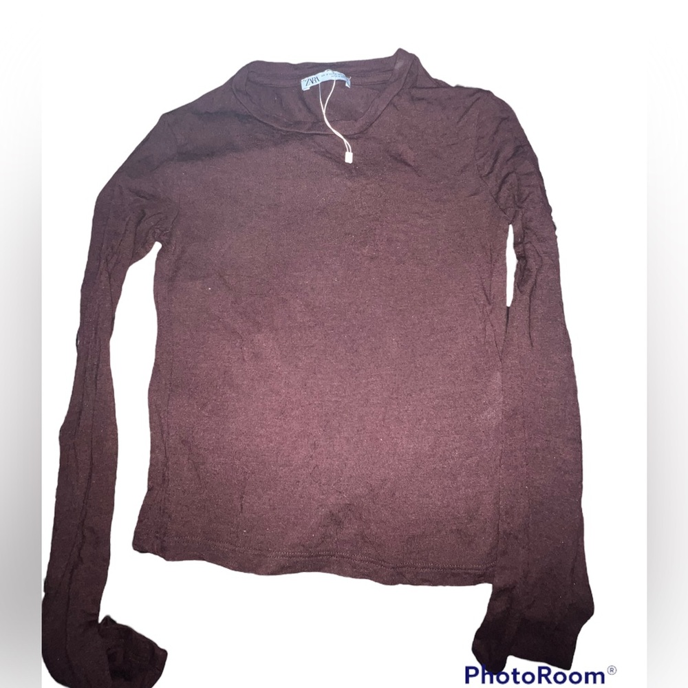 Brown Zara long sleeve shirt